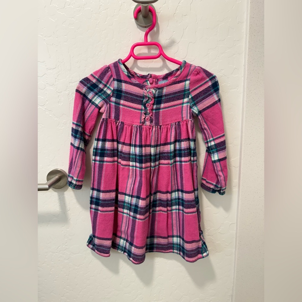 GAP Pink and Blue Plaid Dress